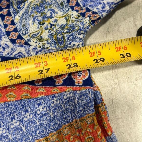 Catherines Multicolor 3/4 Sleeve Rayon Lace Trim Gauze Blouse Women’s 3X - Picture 10 of 13